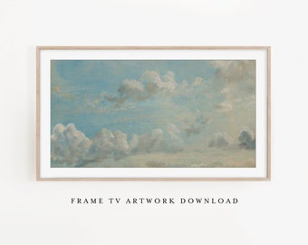 CLOUDS III • Samsung Frame TV Artwork, Landscape Art Print, Digital Art, Frame tv, Vintage landscape painting