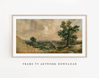 OAK • Samsung Frame TV Artwork, Landscape Art Print, Digital Art, Frame tv, Vintage landscape painting