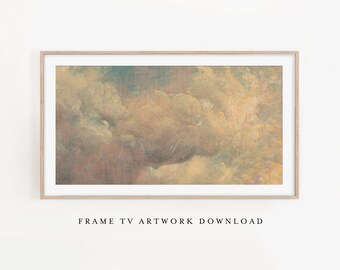 CLOUDS V • Samsung Frame TV Artwork, Landscape Art Print, Digital Art, Frame tv, Vintage landscape painting