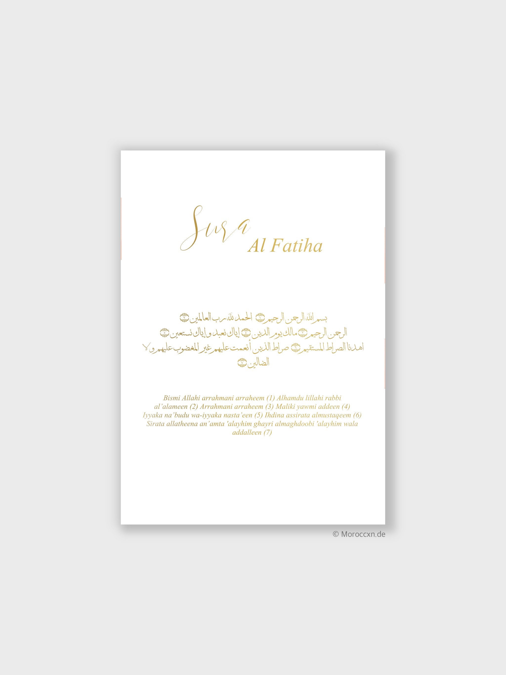 Sura Al Fatiha Arabic and Phonetic Transcription - Etsy UK