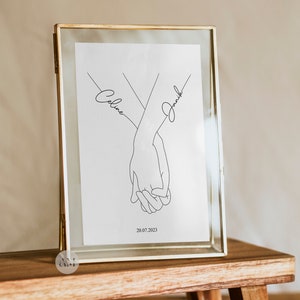 Affiche personnalisée avec nom | Affiche d&#39;amour | anniversaire | Affiche minimaliste| Cadeau de mariage | Couples | couple