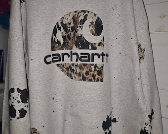 Carhartt Sweatshirt / Cowhide sweatshirt / Carhartt cowhide sweatshirt