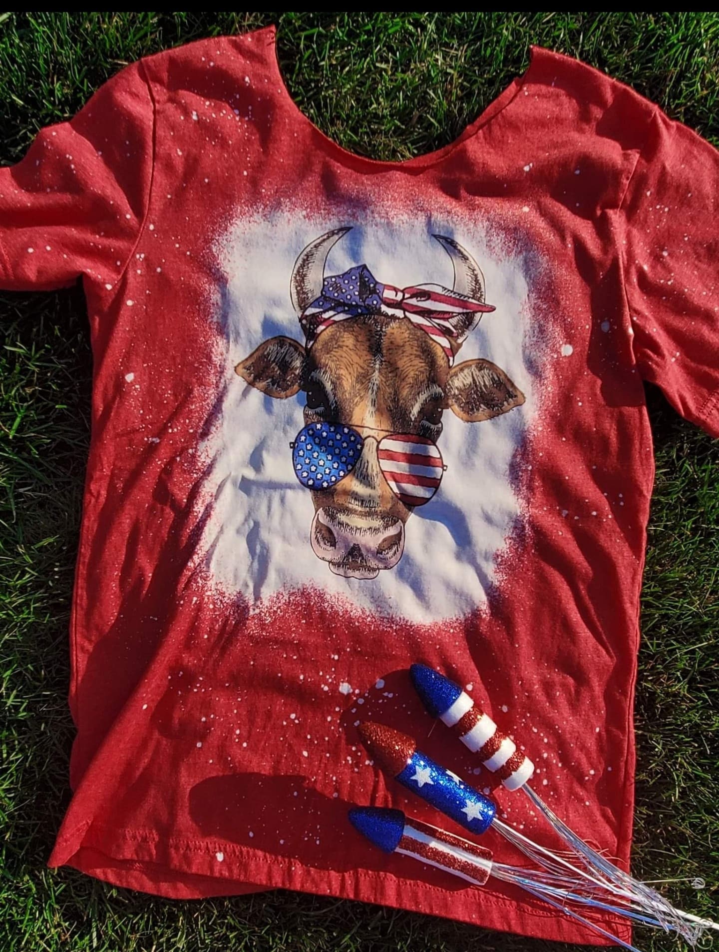 Patriotic Cow T Shirt / Cow T Shirt 
