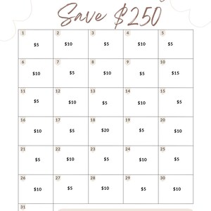 Monthly Savings Challenge