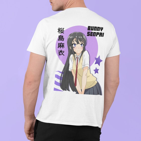 Gift for Anime Fan Mai Sakurajima Merch UNISEX Mai Sakurajima Rascal Does Not Dream of Bunny Girl Senpai Anime T-Shirt Anime Girl Shirt