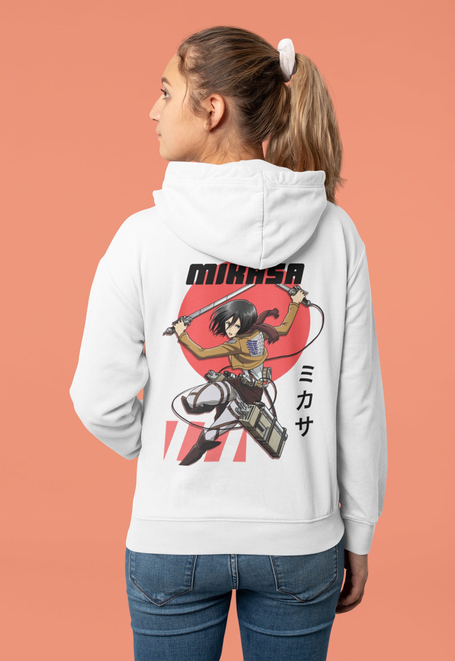 Mikasa Ackerman Hoodie Attack on Titan Sweatshirt Anime | Etsy