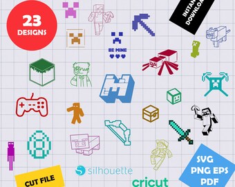 Download Minecraft Svg Etsy PSD Mockup Templates