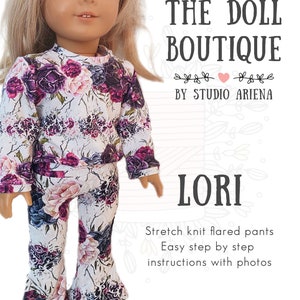 Lori Flared Pants American Girl 18&quot; Dolls PDF Sewing Pattern