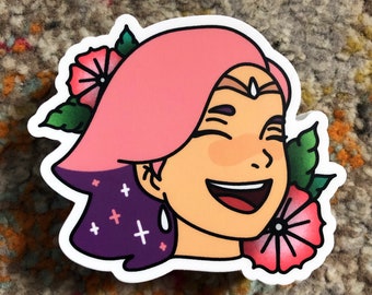 Glimmer Traditional Tattoo Style Sticker | She-Ra and the Princesses of Power | 3-inch Diecut | MOTU | Laptop and Water Bottle Sticker