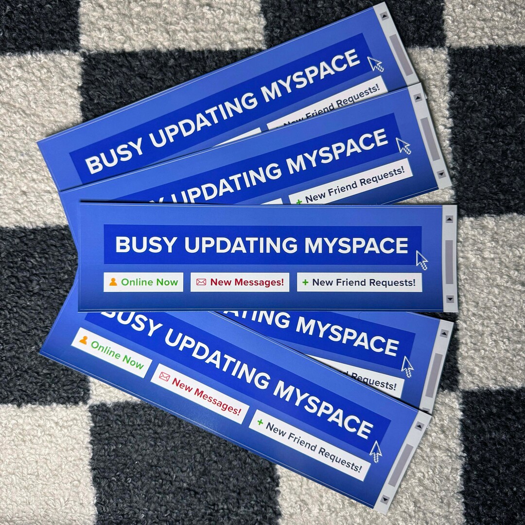 Busy Updating My Page Bumper Sticker | 3 X 11 Inch | Early 2000's ...
