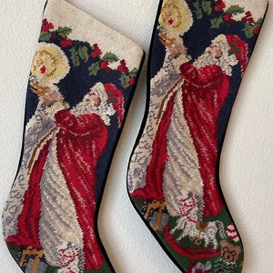 Vintage Santa Claus Stocking set