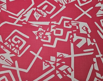 1980s Original Vintage Cotton Abstract Print 400 cm Length