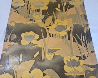 Wallpaper 1970s Original Foil Art Nouveau Styled