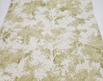 1960s Vintage Wallpaper Trees, Green & Cream Vinyl By Waldec Canada