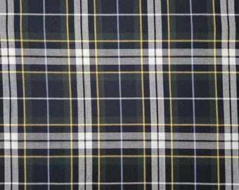 1980s Cotton Gingham Yarn Dyed Vintage 238 cm Length