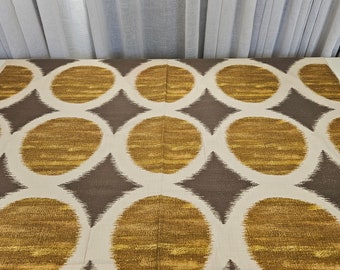Stoff Harlekin Kumiko Bestickt Leinen Einrichtungsqualität 160 cm Länge