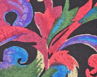 Wolle 1980er Jahre Batik Style Print in 180 cm Länge
