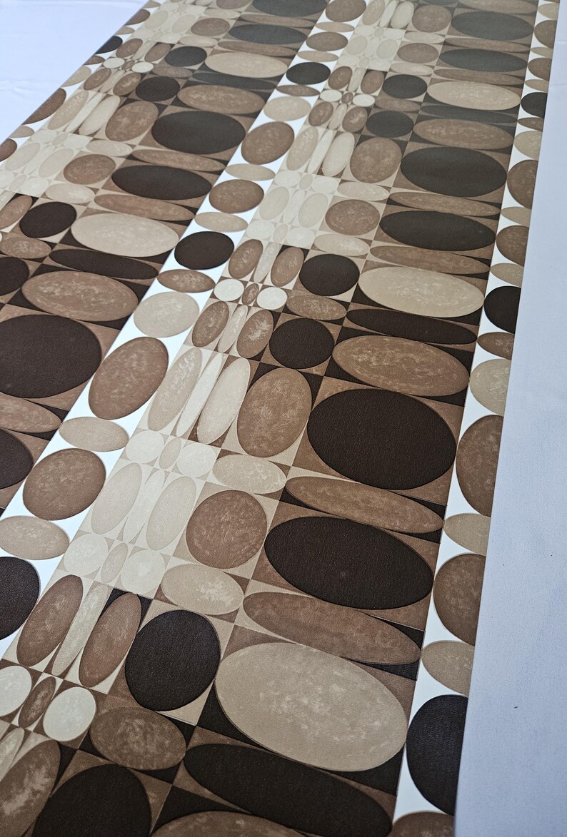 Wallpaper 1970s Elliptical Geometric Design - Etsy