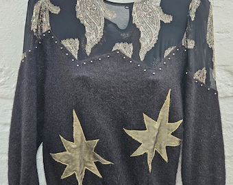 1980s Armand Carrel Mohair Jumper Sweater Pullover