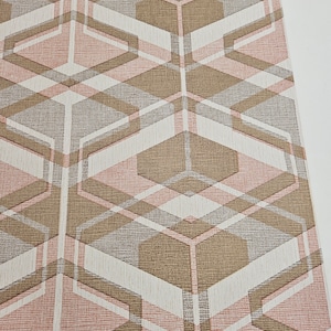 1960s Geometric Green & Red Design Wallpaper.