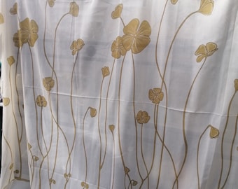 1970s Curtain Fabric Art Nouveau Style Wide Width Made in Spain