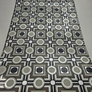 1970s Vintage Silver Foil Geometric Design Wallpaper by Mayfair Uk