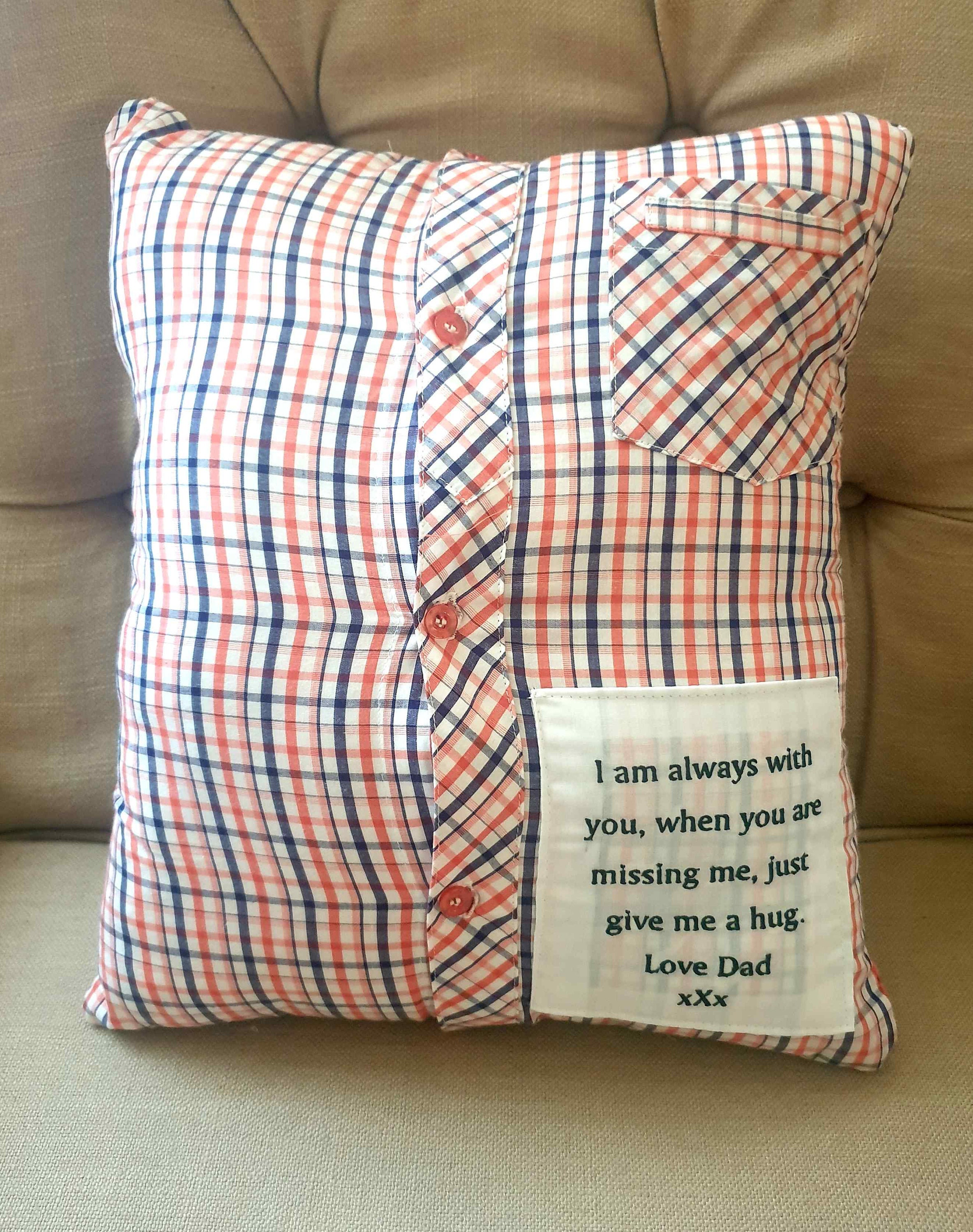 Memory cushions from clothes hot sale