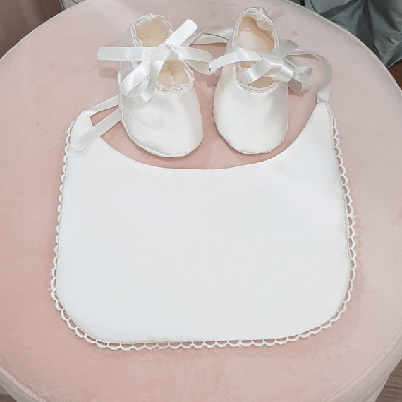 Christening bibs and shoes clearance