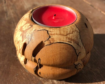 Candle holder made of wood, natural wood, candlesticks, art of nature, organic, unique