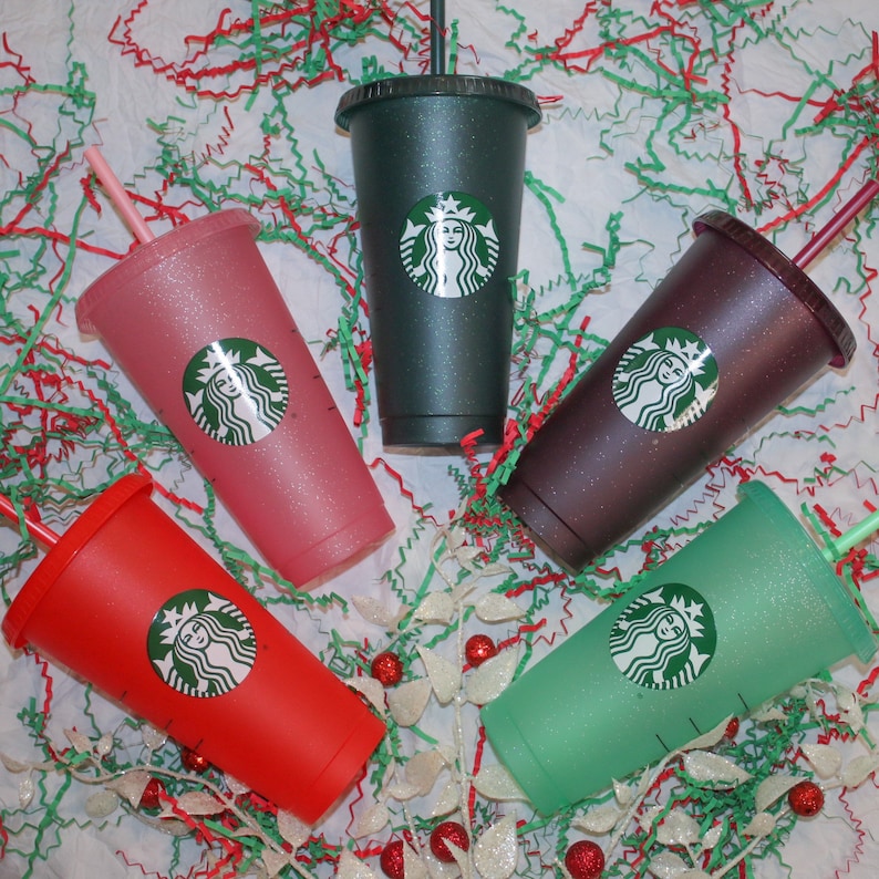 Limited Edition NEW Starbucks Glitter Winter Holiday Cups Etsy