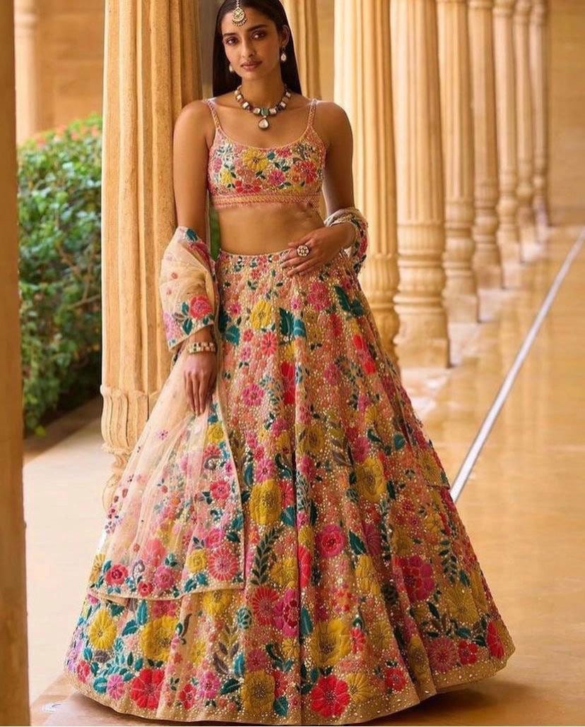Semi stitched hot sale lehenga choli