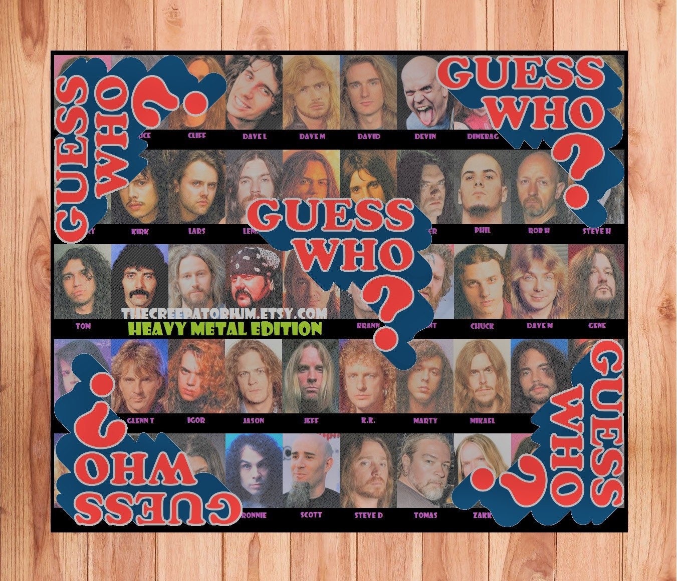 Serial Killer Guess Who Kit Printable Digital Download Custom Canada
