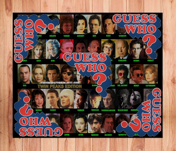 Twin Peaks Guess Who Kit Printable Digital Download Custom DIY