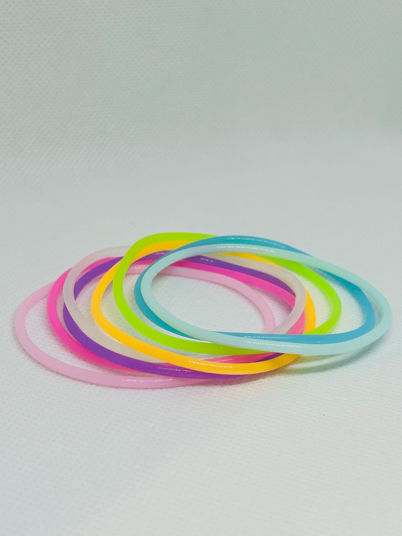 Neon Jelly Bracelets 80s Bracelets Silicone Bracelets Glow in the Dark party Favors Birthdays