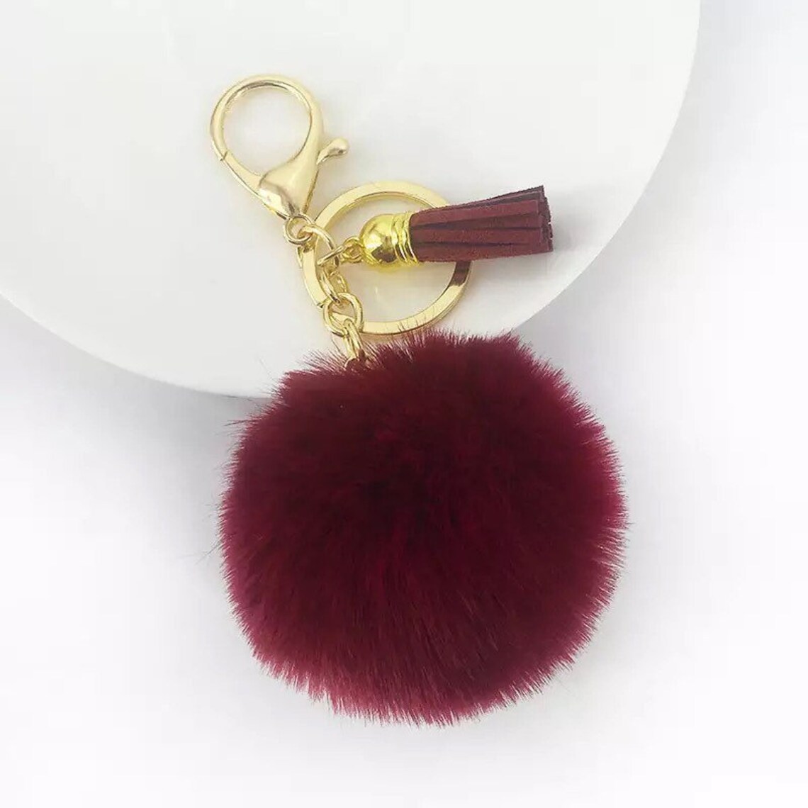 Fluffy Poms Poms Keychain with Tassel Pom Pom Keychains Bag Etsy 日本