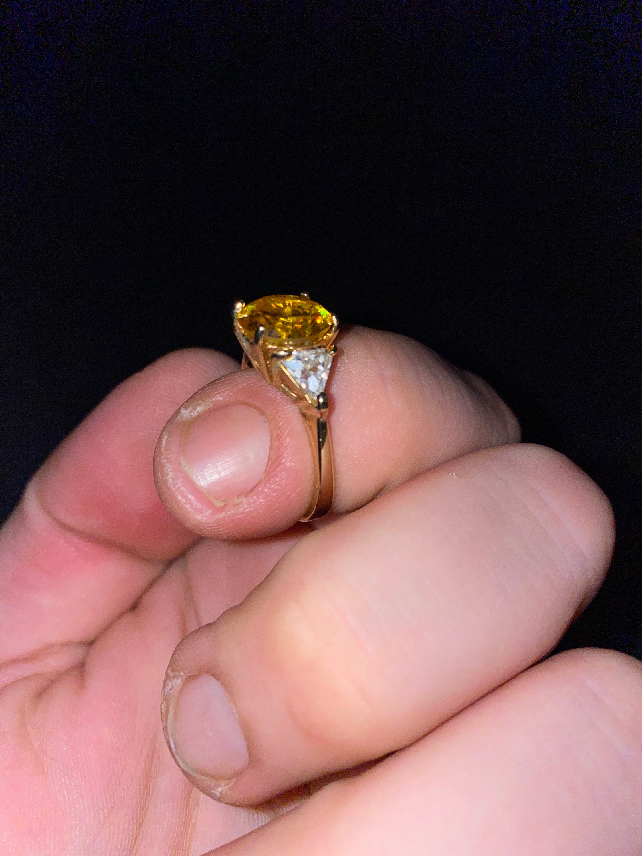 Classic vintage Diamond Gold Jem ring Etsy