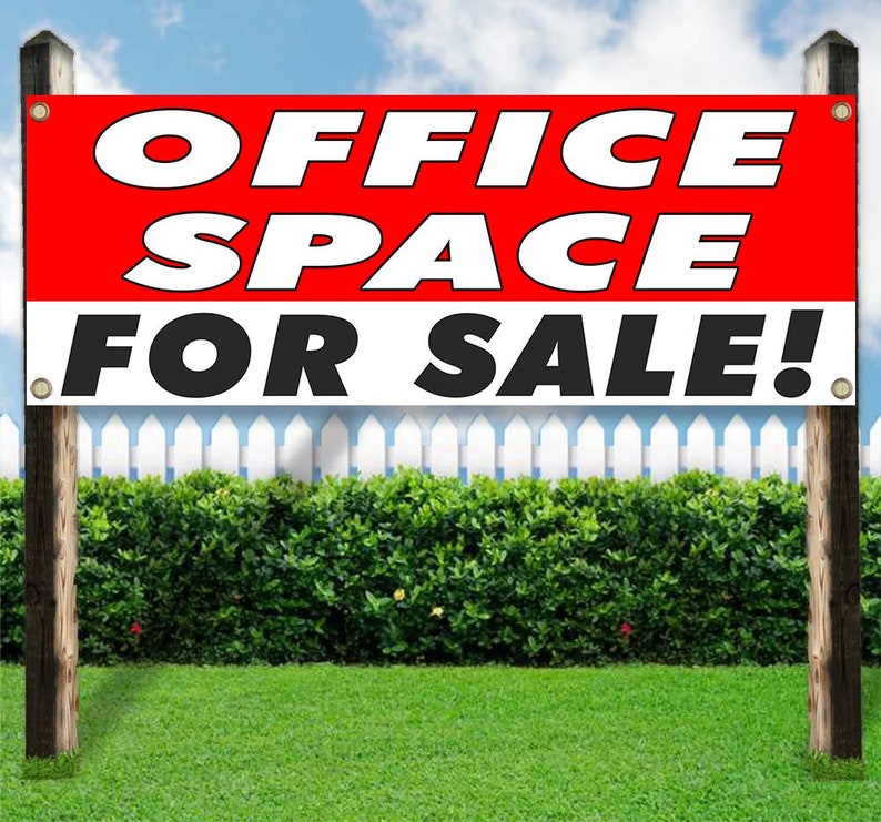 and displays for Store or Other Advertising in New Condition Office Space for Sale Banner is a 13 oz Premium Heavy Weight Vinyl Banner Sign with Metal Grommets See Also Flags and displays for Store or Other Advertising in New Condition Office Space for Sale Banner is a 13 oz Premium Heavy Weight Vinyl Banner Sign with Metal Grommets See Also Flags