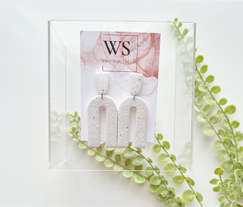 Nora Weiß Große weiße Bogen Ohrringe Weiße Strukturierte - Etsy