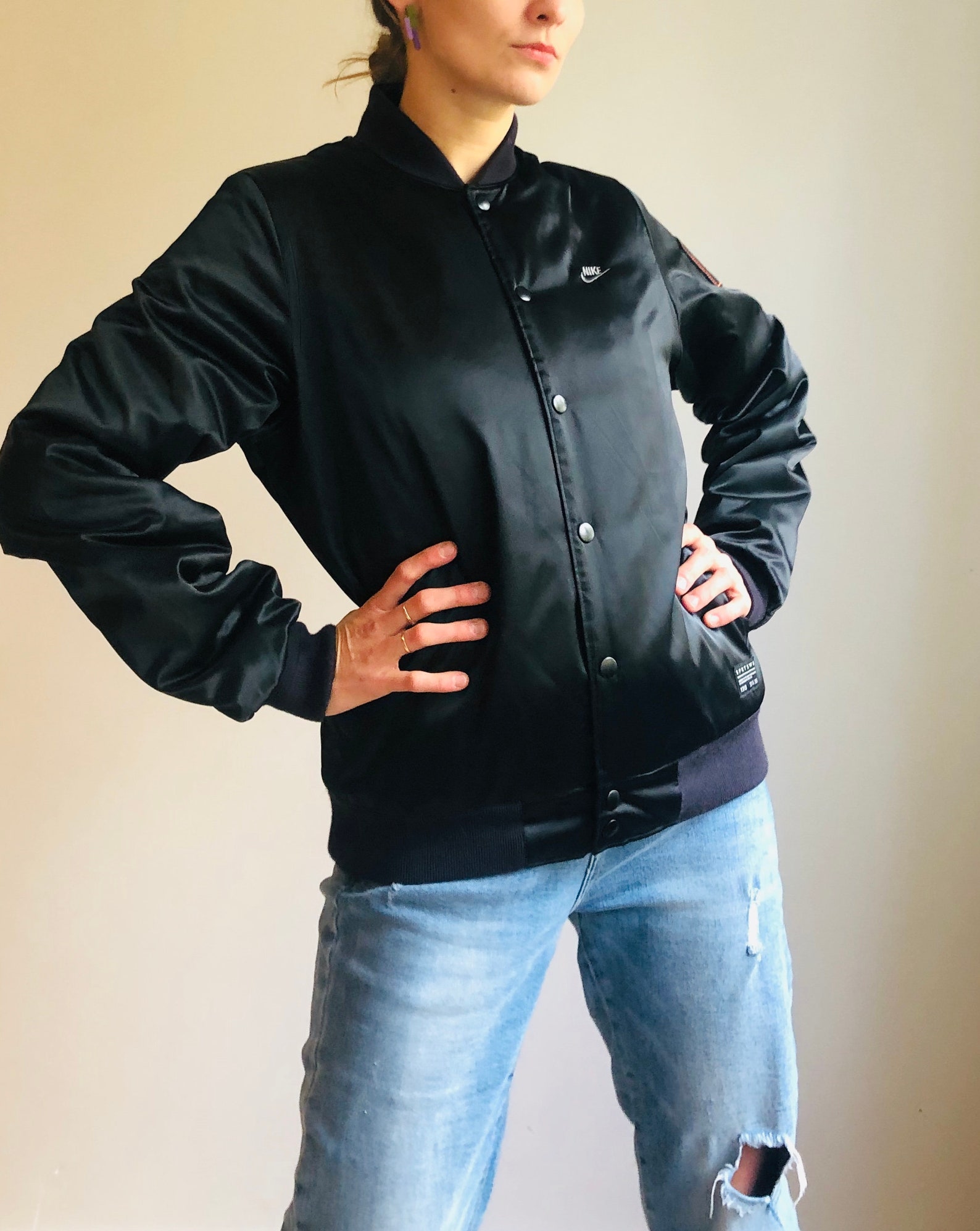 Brand New Nike Bomberjacket . Warm Padded Button Down Jacket . Etsy