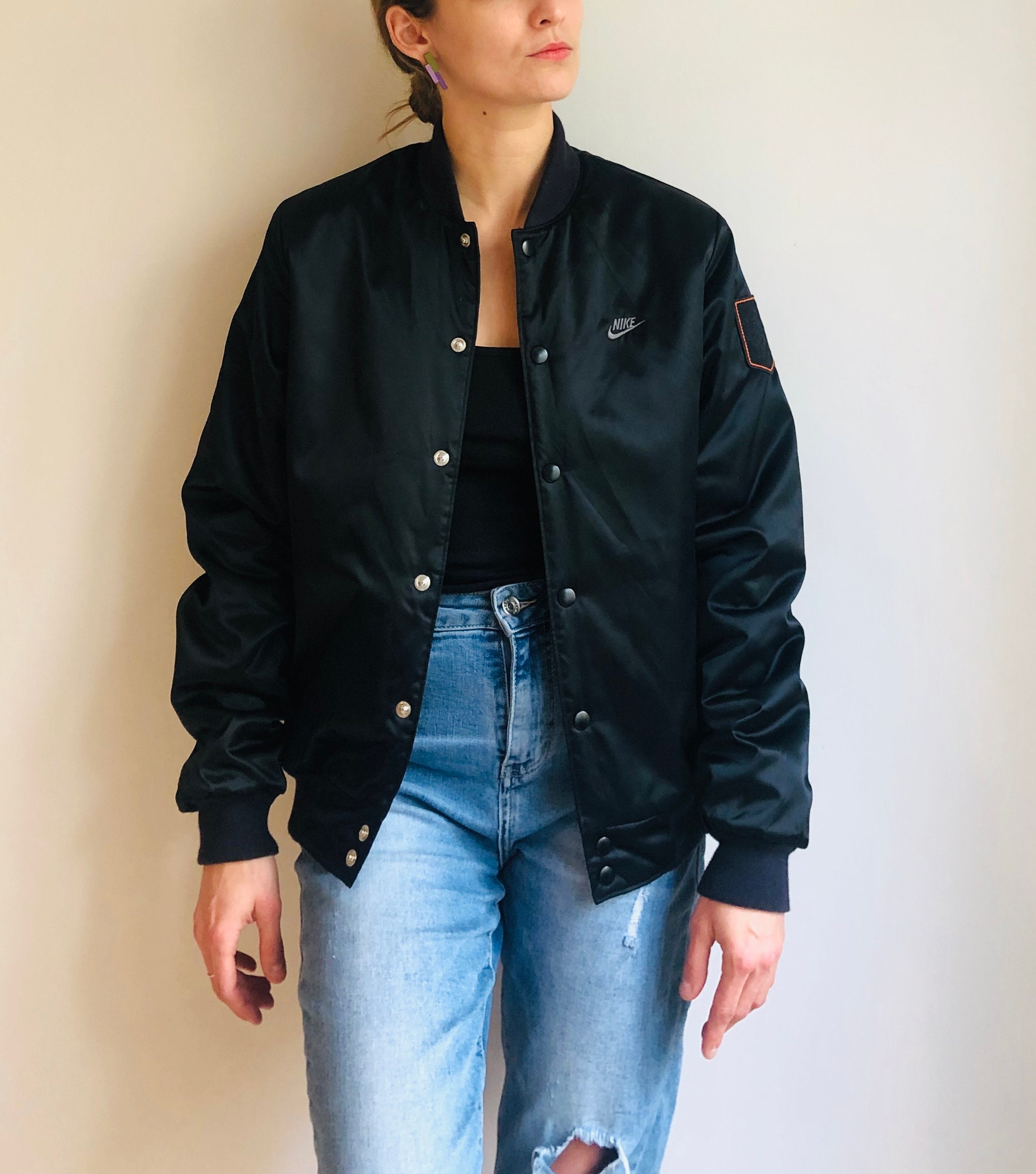 Brand New Nike Bomberjacket . Warm Padded Button Down Jacket . Etsy