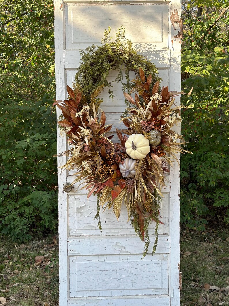Extra Large Fall Wreath for Front Door, Elegant Wreath, One of a Kind