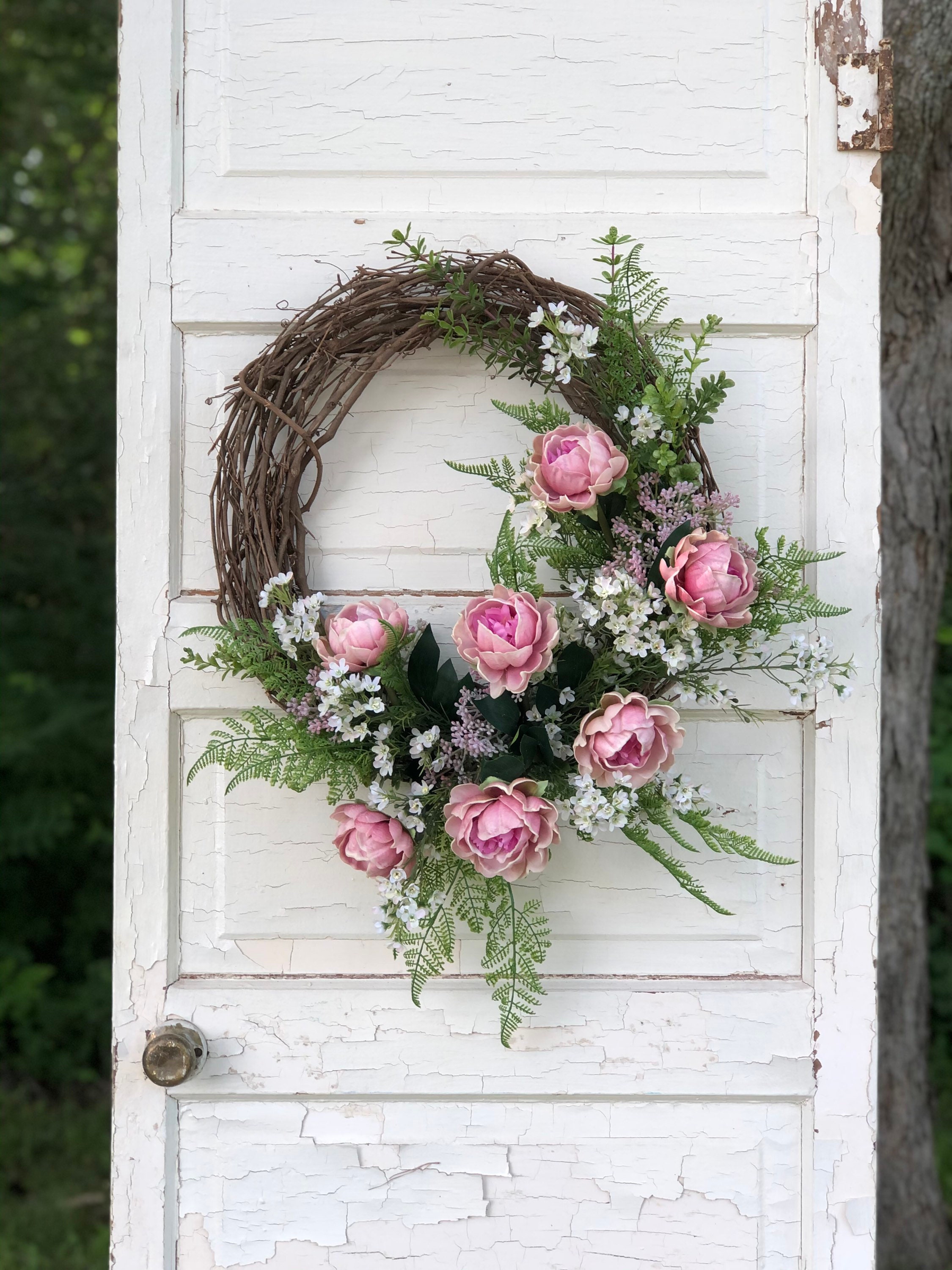 Pink Peony Wreath for Front DoorWreath for Summer Peony Etsy