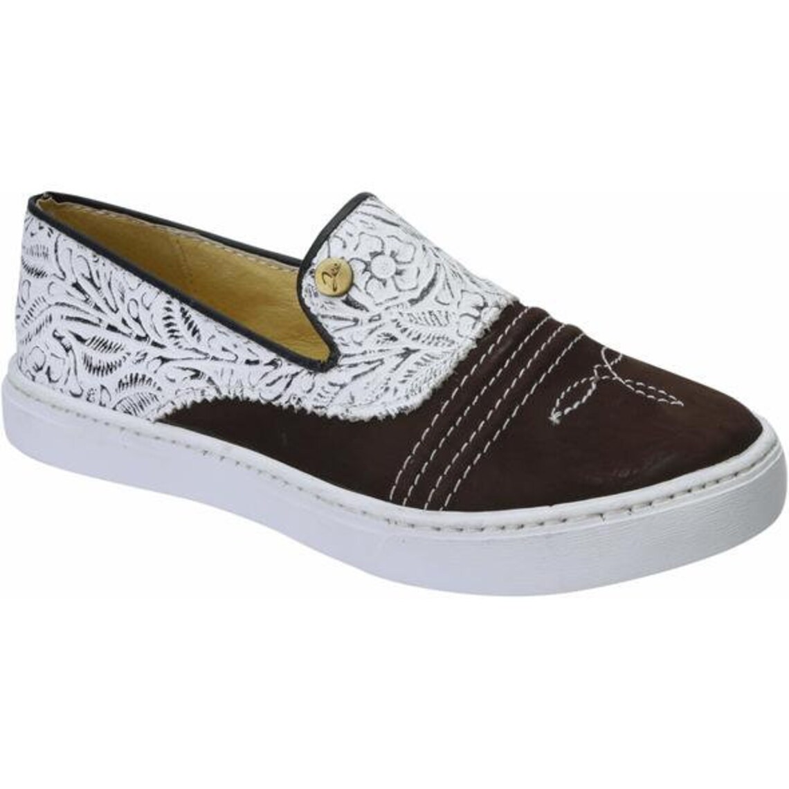 Women's Western Leather Slip On Shoes Zapato Ranchero de Etsy