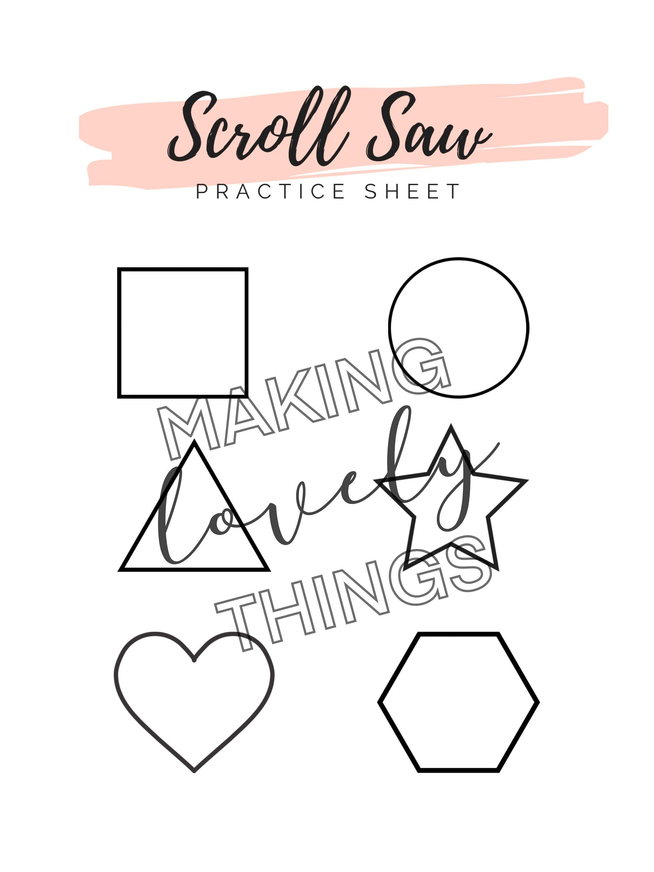 Scroll Saw Template PNG, Scroll Saw Practice, Practice Templates