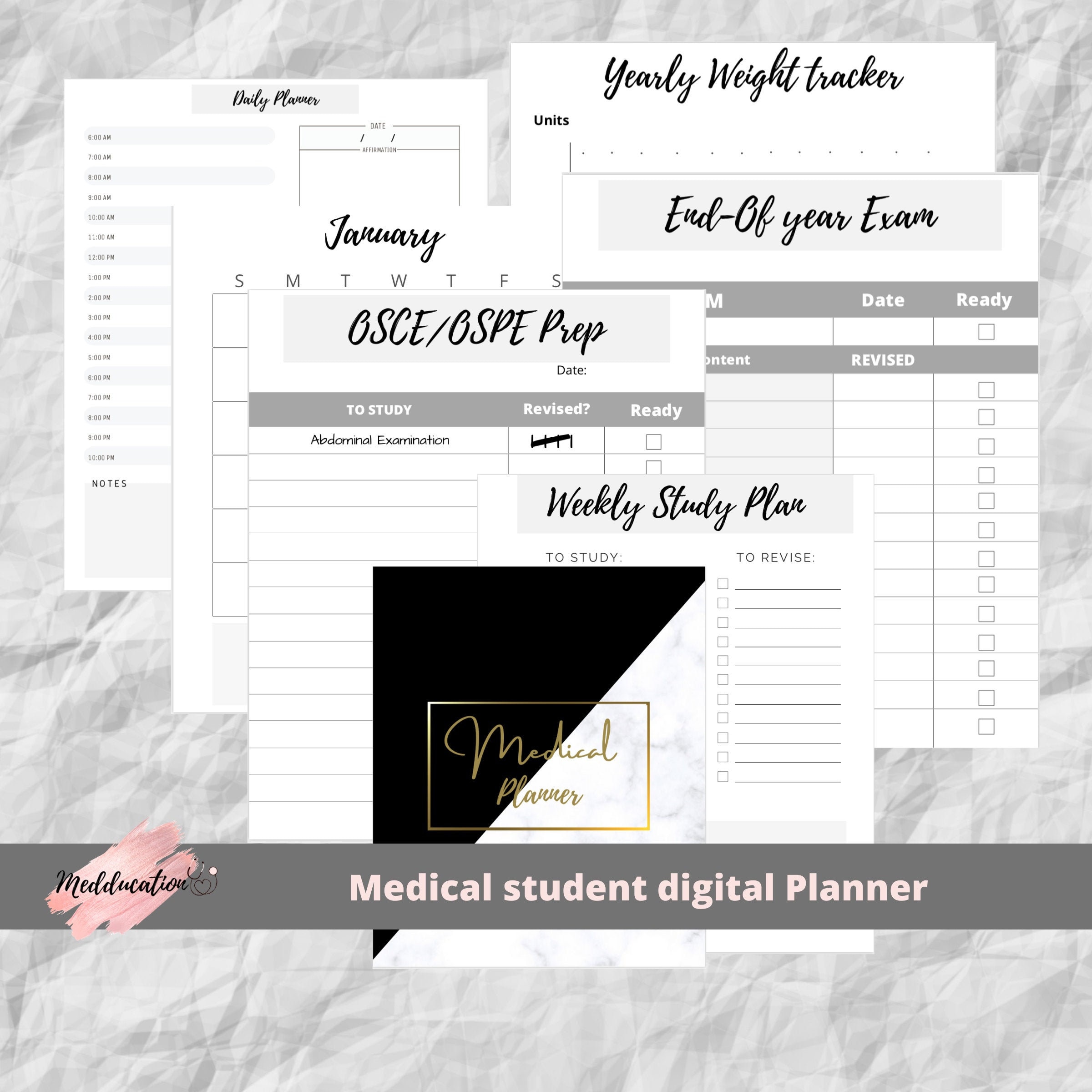 Medical Student Planner 2021 Etsy UK