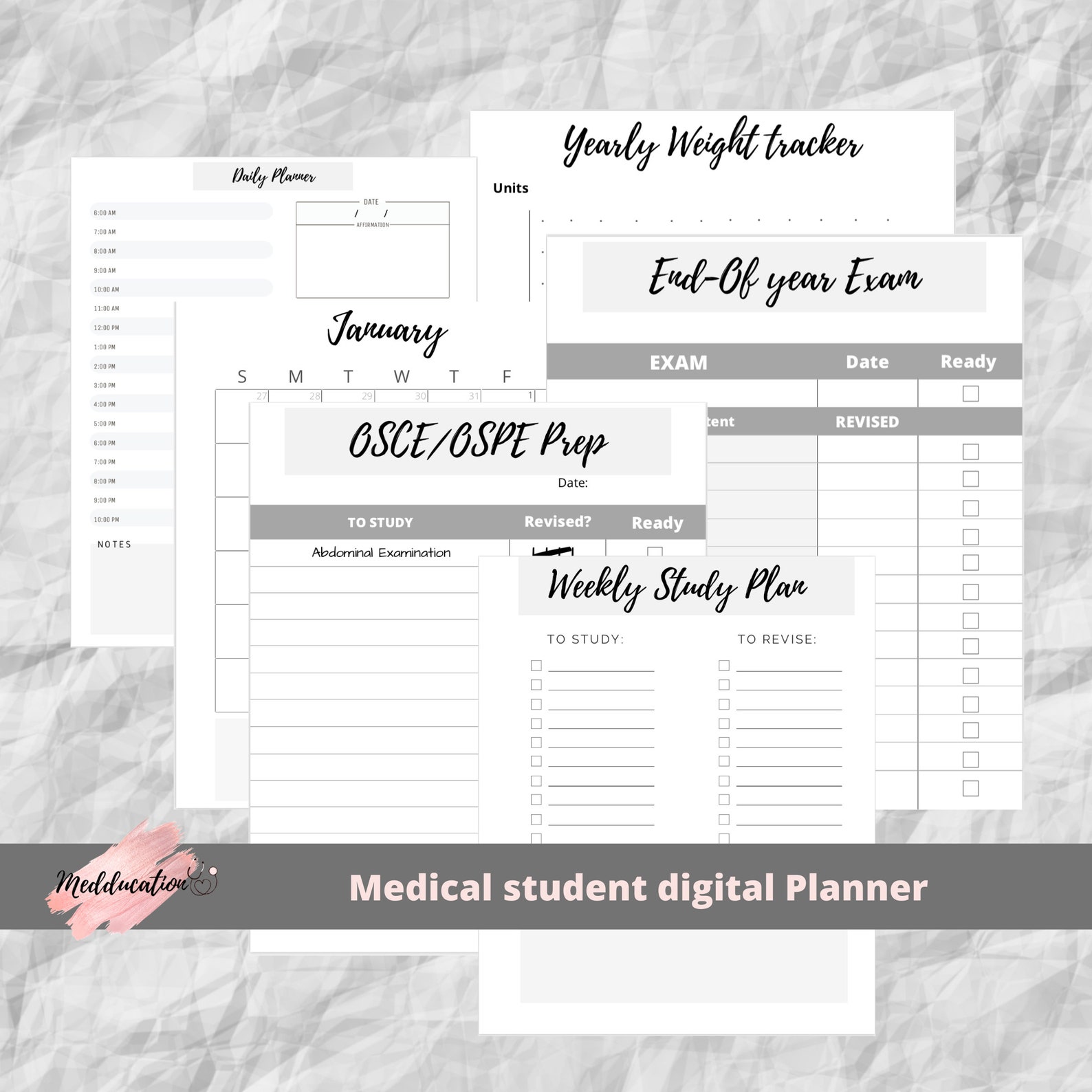 Medical Student Planner 2021 Etsy UK
