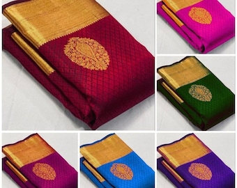 Bollywood Indian wedding party wear silk sari blouse and Beautiful saree and fancy saree border