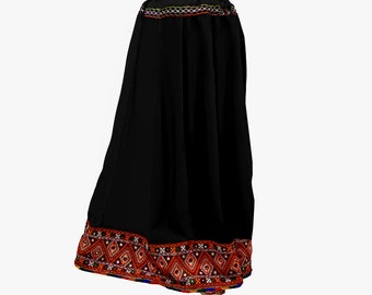 Women's traditional embroidred 16 kali hippie skirt, gyspy lhenga long maxi belly dance skirt, drawstring waist skirt