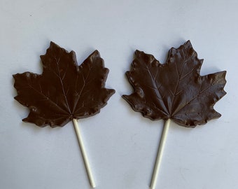 12 Maple Leaf chocolate suckers chocolate Maple Leaf candy Maple Leaf pops