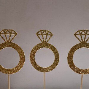 Diamond ring cupcake topper engagement ring cupcake topper